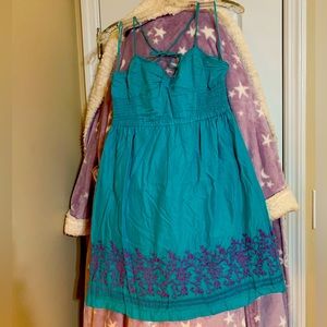 💜🕊️💜 Aeropostale Cotton Turquoise and Fuchsia Mini Dress!!!!